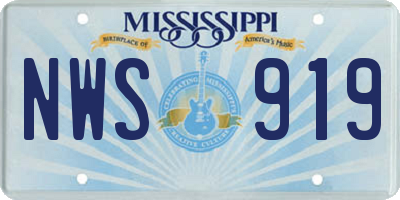 MS license plate NWS919