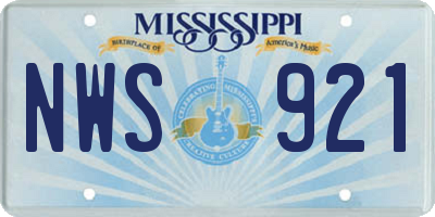 MS license plate NWS921