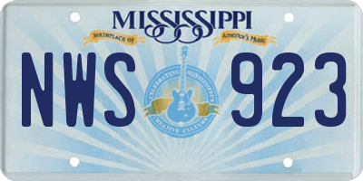 MS license plate NWS923