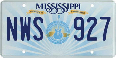 MS license plate NWS927