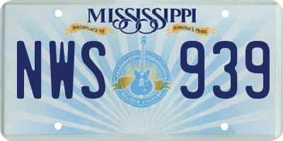 MS license plate NWS939
