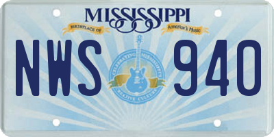 MS license plate NWS940