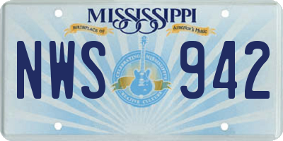 MS license plate NWS942