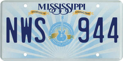 MS license plate NWS944