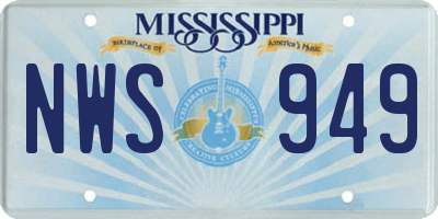 MS license plate NWS949
