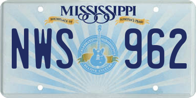 MS license plate NWS962