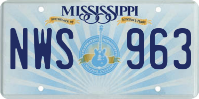 MS license plate NWS963