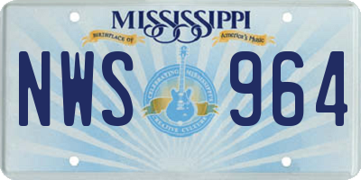 MS license plate NWS964