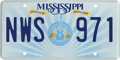 MS license plate NWS971