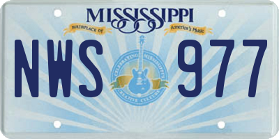 MS license plate NWS977