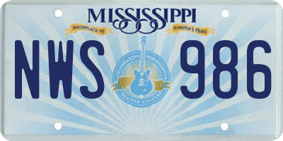 MS license plate NWS986