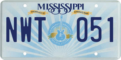 MS license plate NWT051