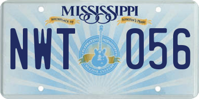 MS license plate NWT056