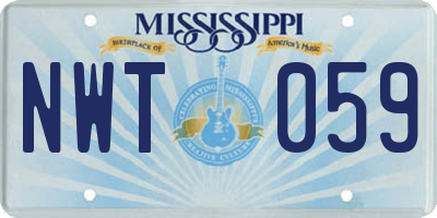 MS license plate NWT059