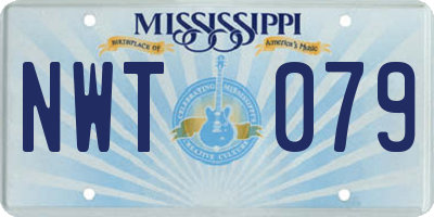 MS license plate NWT079
