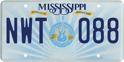 MS license plate NWT088