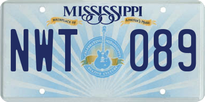 MS license plate NWT089
