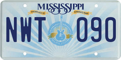 MS license plate NWT090