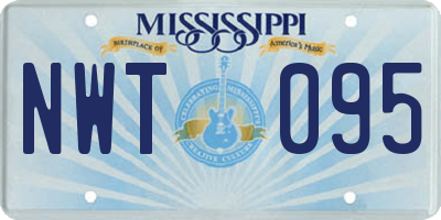 MS license plate NWT095