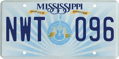 MS license plate NWT096