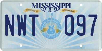 MS license plate NWT097