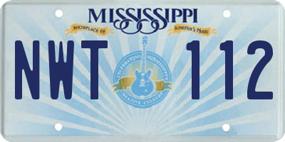 MS license plate NWT112