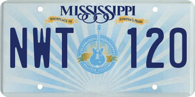 MS license plate NWT120