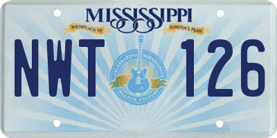 MS license plate NWT126