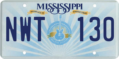 MS license plate NWT130