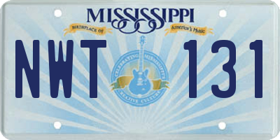 MS license plate NWT131