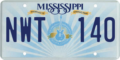 MS license plate NWT140
