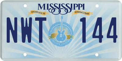 MS license plate NWT144