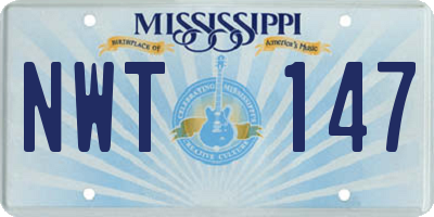 MS license plate NWT147