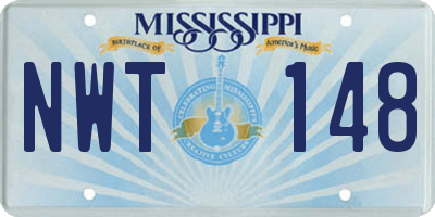 MS license plate NWT148