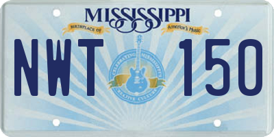 MS license plate NWT150