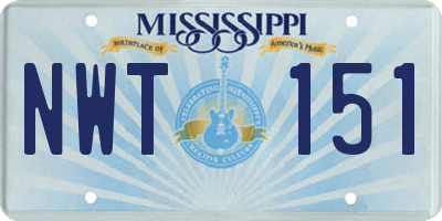 MS license plate NWT151