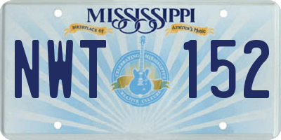 MS license plate NWT152