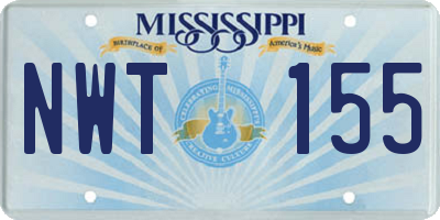 MS license plate NWT155