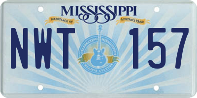 MS license plate NWT157