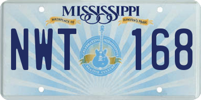 MS license plate NWT168