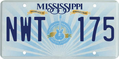 MS license plate NWT175