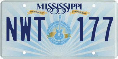 MS license plate NWT177