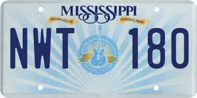 MS license plate NWT180