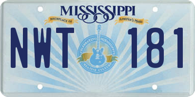 MS license plate NWT181