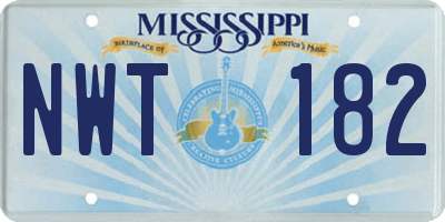 MS license plate NWT182