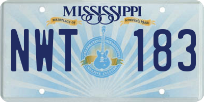 MS license plate NWT183