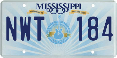 MS license plate NWT184