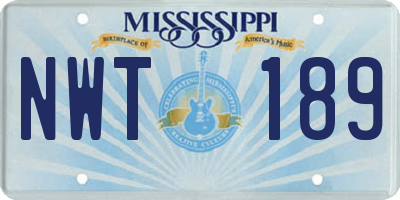 MS license plate NWT189