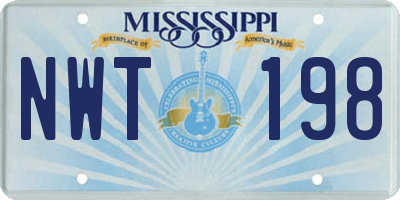 MS license plate NWT198