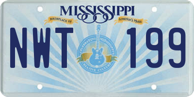 MS license plate NWT199